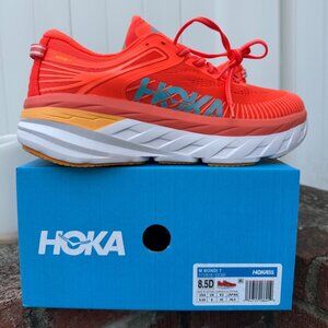 Hoka One one womens Bondi 7 1110519 CCSD Orange Running Shoes Sneakers Size 8D